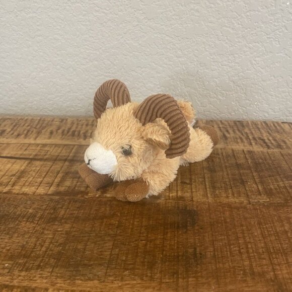 Unipak Super Soft Plush 7” Furry Ram Goat Brown Stuffed Animal Toy Cute 2017 - Picture 2 of 9